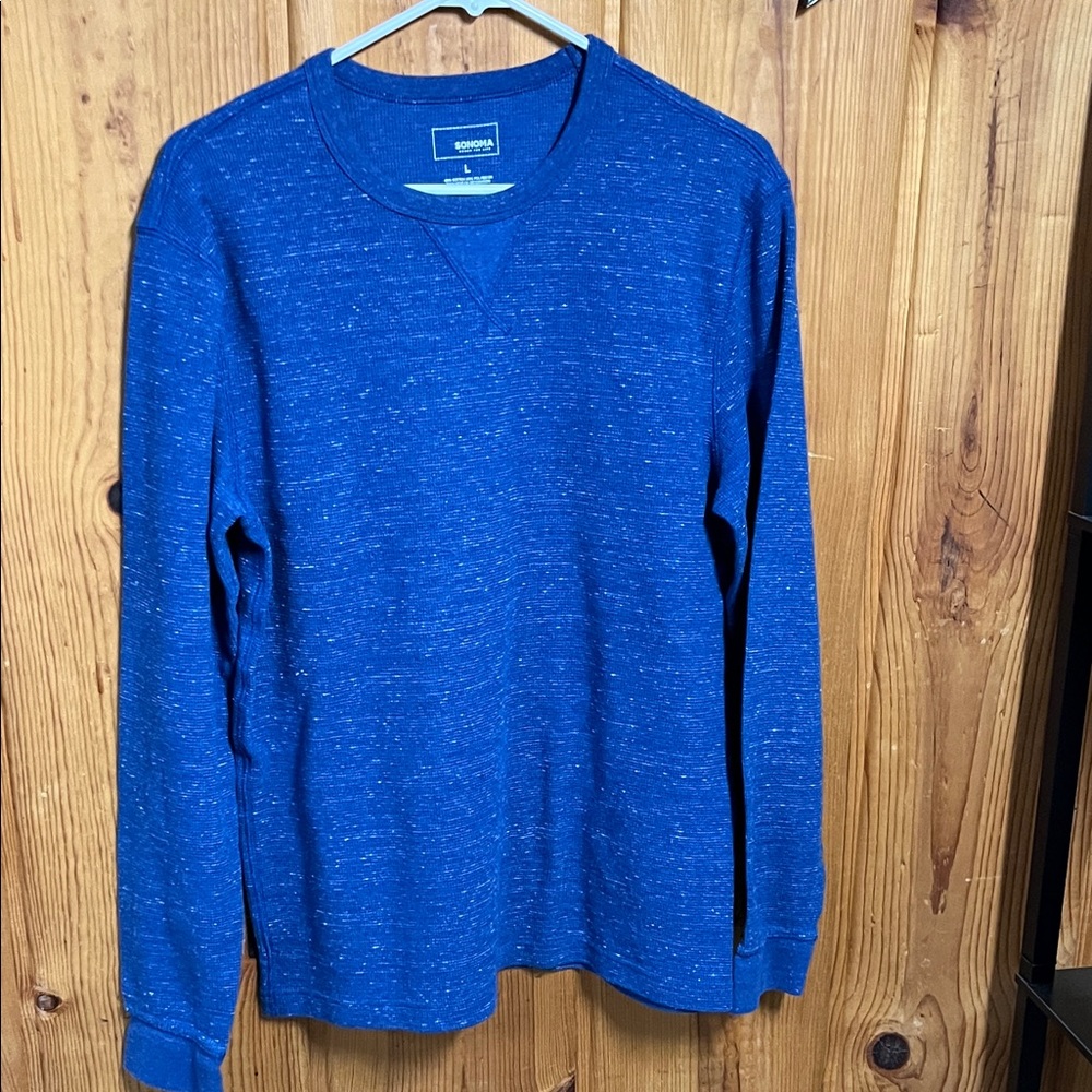 Sonoma Men's Blue Crewneck Sweater